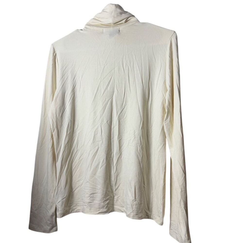Lauren Ralph Lauren Women's M Cream white Turtleneck Long Sleeve‎ Shirt - Picture 2 of 7